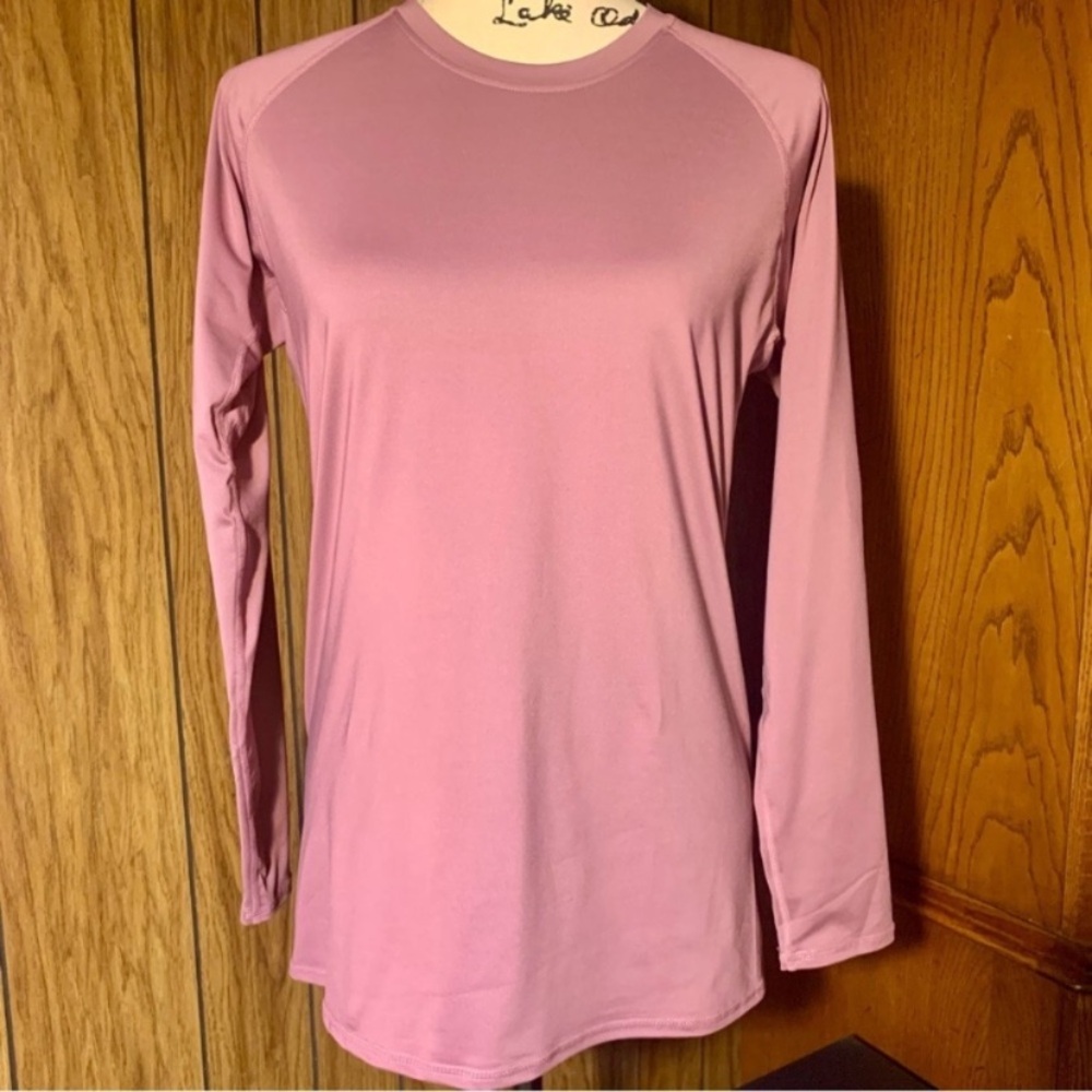 Women's Long Sleeve Compression Top in Dusty Rose